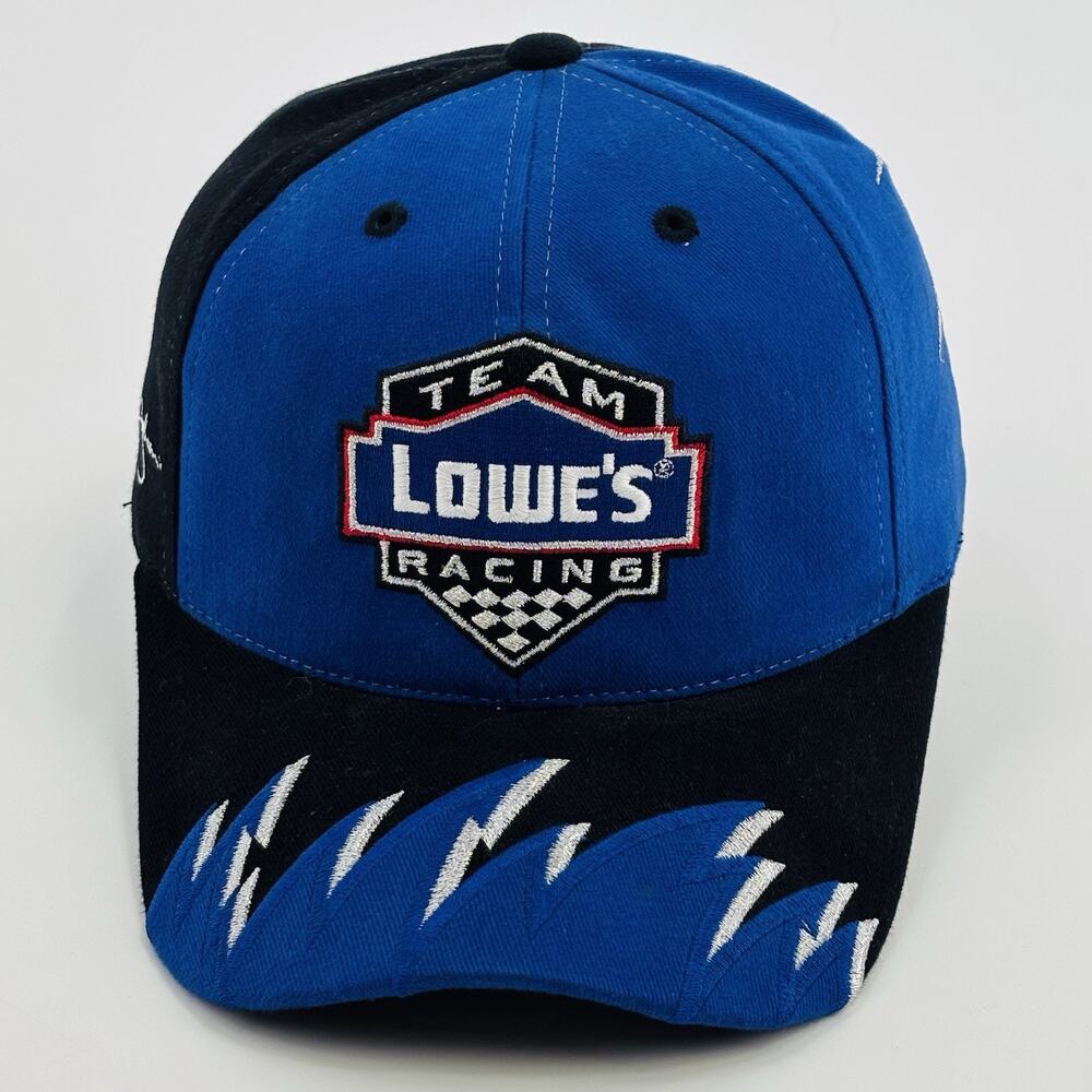 Lowes Team Racing Hat Cap Jimmie Johnson #48 Chase Shark tooth Brim Vintage Vtg